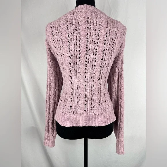 American Eagle Outfitters Pink Cable Knit Sweater - Picture 4 of 8
